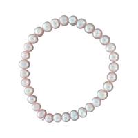 Armband Süßwasserzuchtperlen pink 6 mm