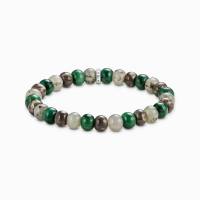 Armband Jasper, Jade und Labradorit 9 mm