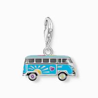 Charm-Anhänger Original Volkswagen Hippie-Bus, Silber