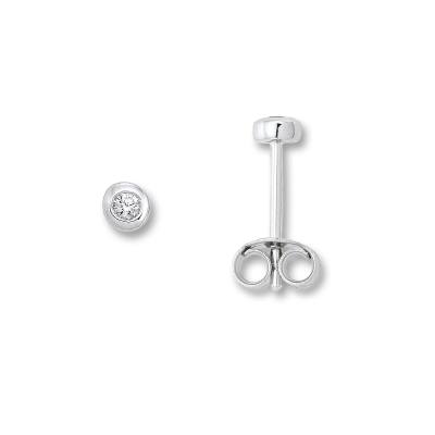 Ohrstecker Zarge O 2,0 mm Zirkonia 925/- Silber rhodiniert