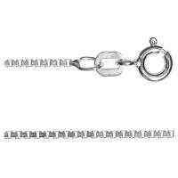 Kette Venezia vierkant 1,20 mm 925/- Silber rhodiniert 36 cm